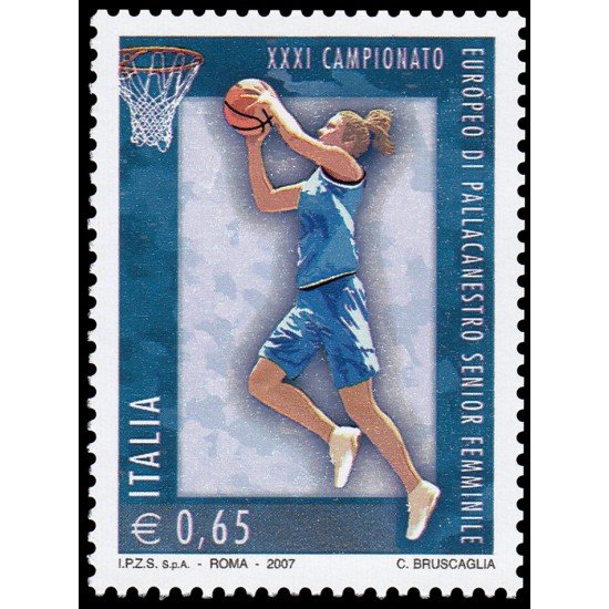 Italia Italy 2958 2007 XXXI Campeonato de baloncesto europeo senior femenino MNH