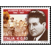 Italia Italy 2968 2007 Personalidades Política Giuseppe de Vittorio MNH