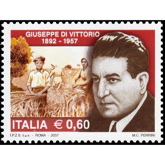 Italia Italy 2968 2007 Personalidades Política Giuseppe de Vittorio MNH Italia Italy 2968 2007 Personalidades Política Giuseppe de Vittorio MNH