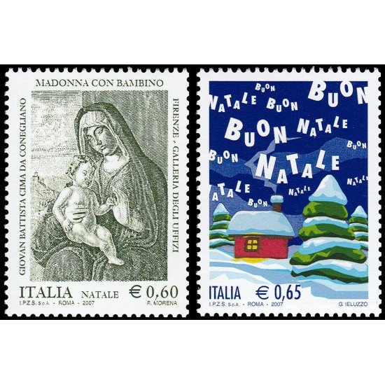 Italia Italy 2970/71 2007 Navidad MNH Italia Italy 2970/71 2007 Navidad MNH