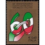 Italia Italy 2974 2008 60 aniv. De la Constitución MNH