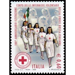 Italia Italy 2975 2008 100 aniv. Cuerpo de enfermeras voluntarias de la Cruz Roja MNH Italia Italy 2975 2008 100 aniv. Cuerpo de enfermeras voluntarias de la Cruz Roja MNH