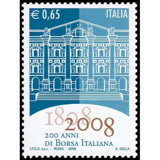 Italia Italy 2977 2008 200 aniv. de la Bolsa italiana MNH Italia Italy 2977 2008 200 aniv. de la Bolsa italiana MNH
