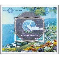 Italia Italy HB 45 2008 Canción popular Nel blu dipinto di blu MNH Italia Italy HB 45 2008 Canción popular Nel blu dipinto di blu MNH