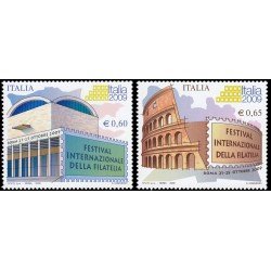 Italia Italy 2985/86 2008 Festival Internacional de la filatelia en Roma MNH Italia Italy 2985/86 2008 Festival Internacional de la filatelia en Roma MNH