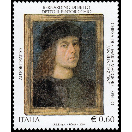 Italia Italy 2989 2008 Patrimonio Artístico y Cultural Bernardino di Betto Il Pintoricchio MNH Italia Italy 2989 2008 Patrimonio Artístico y Cultural Bernardino di Betto Il Pintoricchio MNH