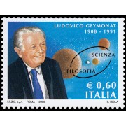 Italia Italy 2997 2008 Personalidades Matemáticas Ludovico Geymonat MNH