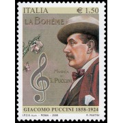 Italia Italy 3009 2008 Personalidades Música Giacomo Puccini MNH