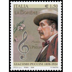 Italia Italy 3009 2008 Personalidades Música Giacomo Puccini MNH Italia Italy 3009 2008 Personalidades Música Giacomo Puccini MNH