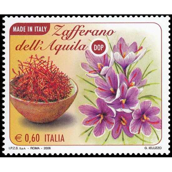 Italia Italy 3021 2008 Productos de Italia Azafrán del Aquila MNH Italia Italy 3021 2008 Productos de Italia Azafrán del Aquila MNH