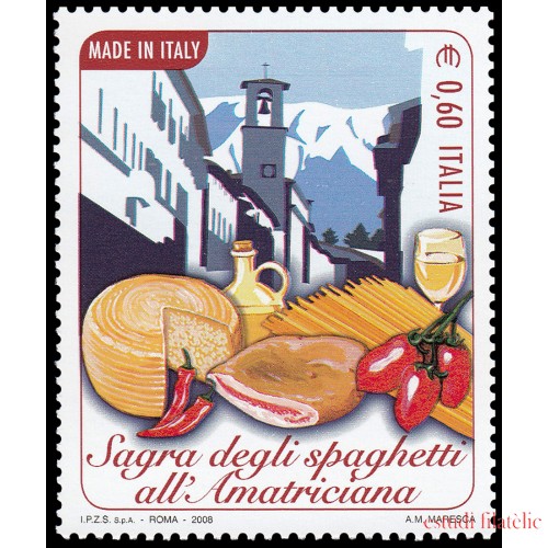 Italia Italy 3022 2008 Productos de Italia Espaguetis de Amatrice MNH