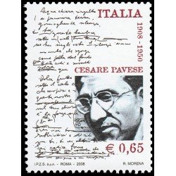 Italia Italy 3026 2008 Personalidades Literatura Cesare Pavese MNH Italia Italy 3026 2008 Personalidades Literatura Cesare Pavese MNH