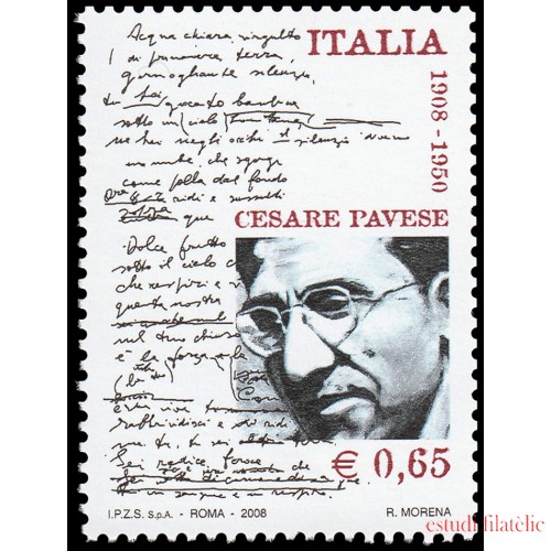 Italia Italy 3026 2008 Personalidades Literatura Cesare Pavese MNH