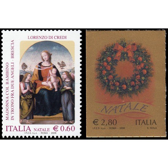 Italia Italy 3035/36 2008 Navidad MNH Autoadhesivo Italia Italy 3035/36 2008 Navidad MNH Autoadhesivo