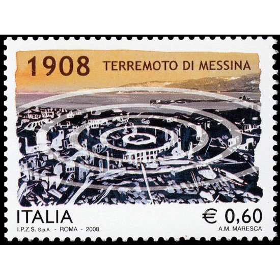 Italia Italy 3039 2008 100 aniv. Terremoto de Messina MNH Italia Italy 3039 2008 100 aniv. Terremoto de Messina MNH