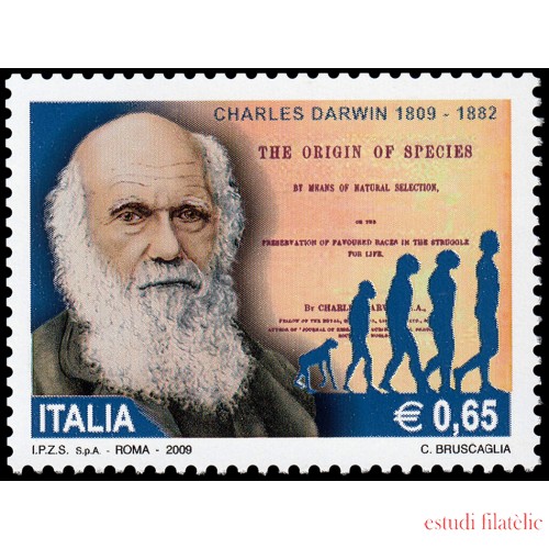 Italia Italy 3041 2009 Personalidades Charles Darwin Naturalista MNH