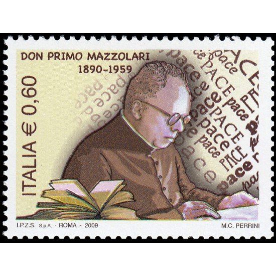 Italia Italy 3047 2009 Personalidades Religión Don Primo Mazzolari MNH Italia Italy 3047 2009 Personalidades Religión Don Primo Mazzolari MNH