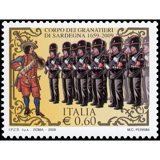 Italia Italy 3048 2009 Instituciones 350 aniv. Cuerpo de Granaderos de Cerdeña MNH Italia Italy 3048 2009 Instituciones 350 aniv. Cuerpo de Granaderos de Cerdeña MNH