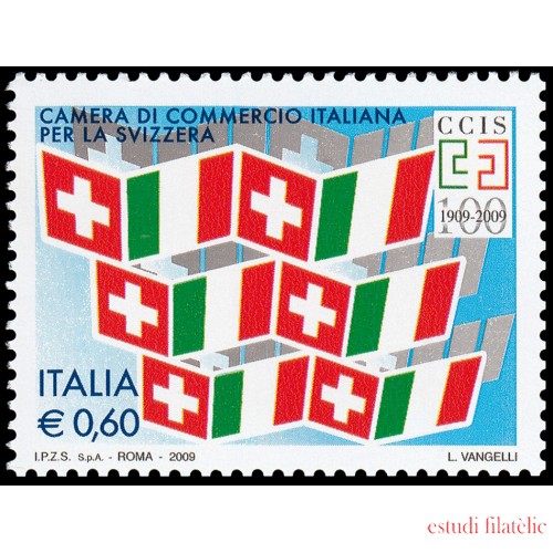 Italia Italy 3052 2009 100 aniv. Cámara de Comercio con Suiza MNH