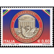 Italia Italy 3053 2009 Instituciones División de carabineros para la protección del patrimonio cultural MNH