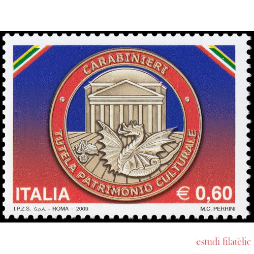 Italia Italy 3053 2009 Instituciones División de carabineros para la protección del patrimonio cultural MNH