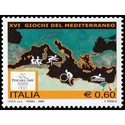 Italia Italy 3054 2009 XVI Juegos deportivos mediterráneos MNH Italia Italy 3054 2009 XVI Juegos deportivos mediterráneos MNH
