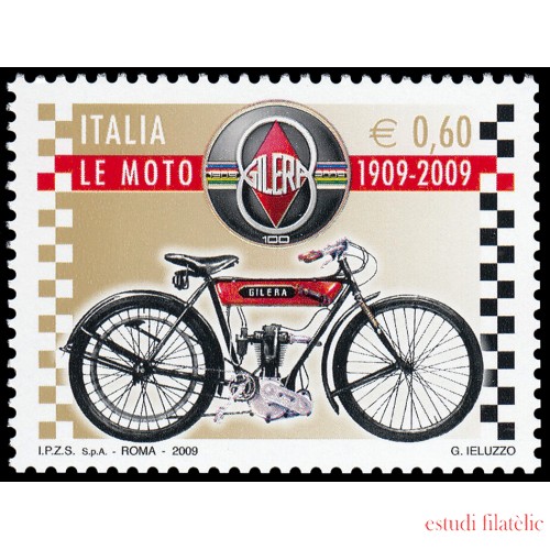 Italia Italy 3064 2009 100 aniv. Motocicletas Gilera MNH
