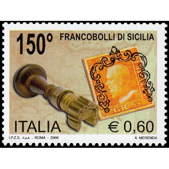 Italia Italy 3065 2009 150 aniv. Primeros sellos de Sicilia MNH Italia Italy 3065 2009 150 aniv. Primeros sellos de Sicilia MNH