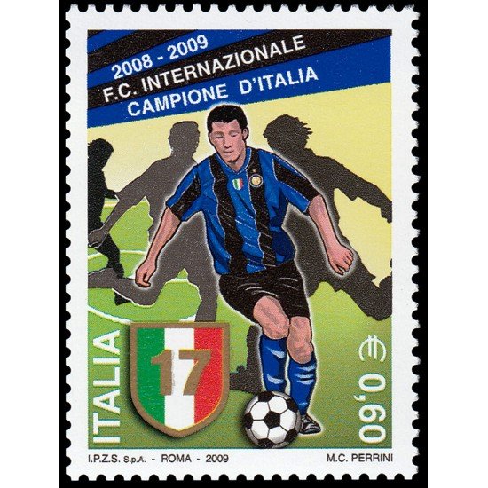 Italia Italy 3068 2009 Deporte italiano el F.C. Internacional campeón de Italia 2008-2009 MNH Italia Italy 3068 2009 Deporte italiano el F.C. Internacional campeón de Italia 2008-2009 MNH