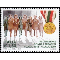 Italia Italy 3071 2009 65 aniv. de la insurrección de las mujeres de Carrara MNH Italia Italy 3071 2009 65 aniv. de la insurrección de las mujeres de Carrara MNH