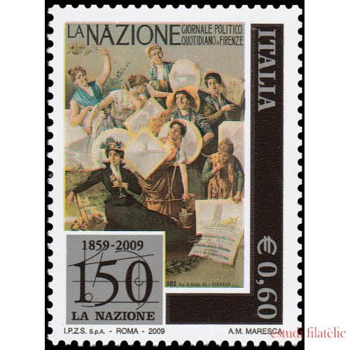 Italia Italy 3081 2009 150 aniv. del periódico La Nazione MNH