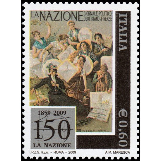 Italia Italy 3081 2009 150 aniv. del periódico La Nazione MNH