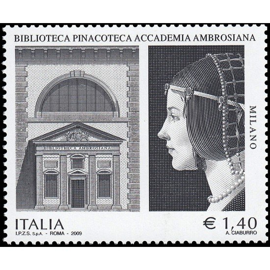 Italia Italy 3087 2009 Patrimonio Artístico y Cultural Biblioteca Pinacoteca Ambrosiana en Milán MNH Italia Italy 3087 2009 Patrimonio Artístico y Cultural Biblioteca Pinacoteca Ambrosiana en Milán MNH