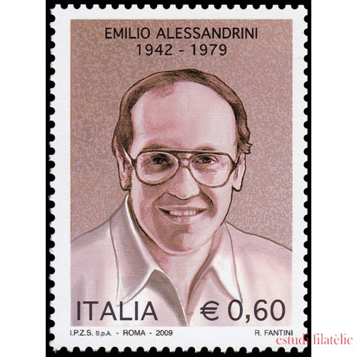 Italia Italy 3088 2009 Personalidades En memoria de Emilio Alessandrini, Magistrado MNH 