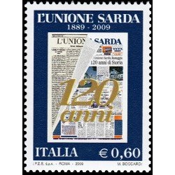 Italia Italy 3091 2009 120 aniv. del periódico L Unione Sarda MNH Italia Italy 3091 2009 120 aniv. del periódico L Unione Sarda MNH