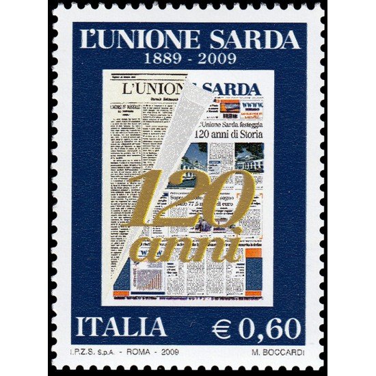 Italia Italy 3091 2009 120 aniv. del periódico L Unione Sarda MNH