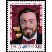 Italia Italy 3106 2009 Exposición Internacional de Filatelia en Roma. Jornada de musica Luciano Pavarotti MNH