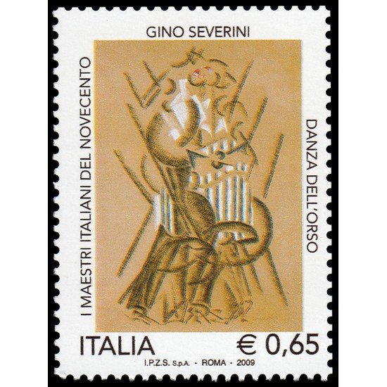 Italia Italy 3115 2009 Personalidades Artistas italianos del siglo XX Danza del Oso de Gino Severini MNH Italia Italy 3115 2009 Personalidades Artistas italianos del siglo XX Danza del Oso de Gino Severini MNH