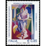 Italia Italy 3116 2009 Personalidades Artistas italianos del siglo XX Mujer y Ambiente de Federico de Pistoris MNH