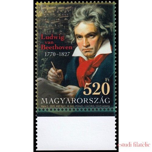 Hungría Hungary 6109 2020 Ludwig van Beethoven 250 aniversario MNH