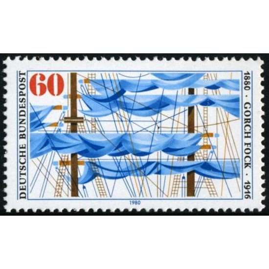 BA/S Alemania Federal Germany  Nº 904  1980 100 Aniv. del poeta Gorch Fock Lujo