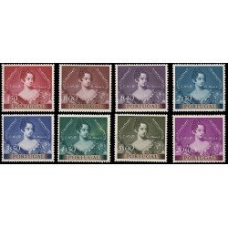 Portugal 797/04 1953 Centenario del sello Reina María II MNH Portugal 797/04 1953 Centenario del sello Reina María II MNH
