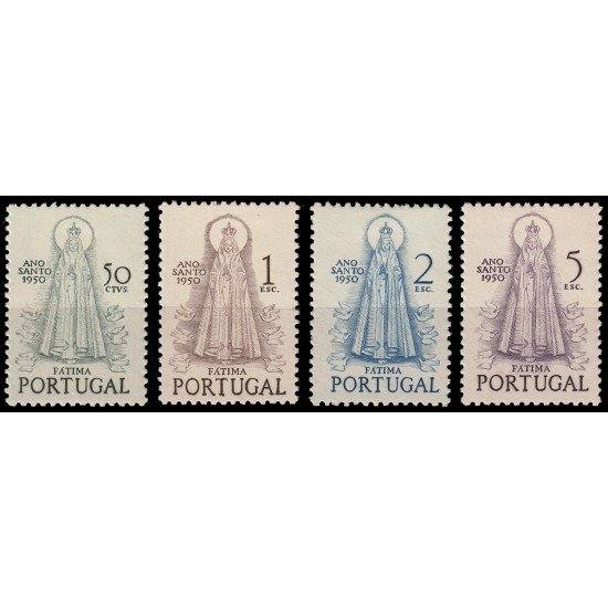 Portugal 730/33 1950 Año Santo Nuestra Señora de Fátima MH