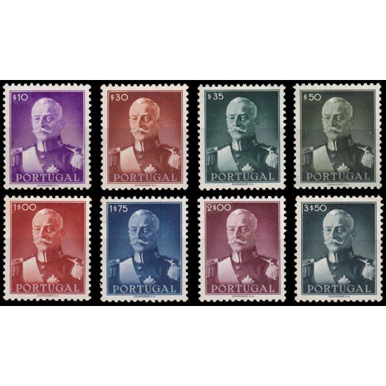 Portugal 663/70 1945 Presidente Carmona MH Portugal 663/70 1945 Presidente Carmona MH