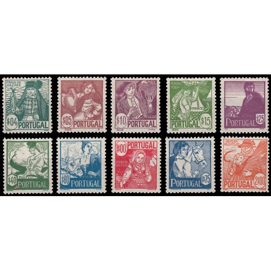 Portugal 616/25 1941 Trajes Regionales MNH Portugal 616/25 1941 Trajes Regionales MNH