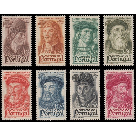 Portugal 655/62 1945 Navegantes Portugueses MH