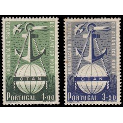 Portugal 760/61 1952 3 aniv. Organización Tratado del Atlántico Norte OTAN MH Portugal 760/61 1952 3 aniv. Organización Tratado del Atlántico Norte OTAN MH