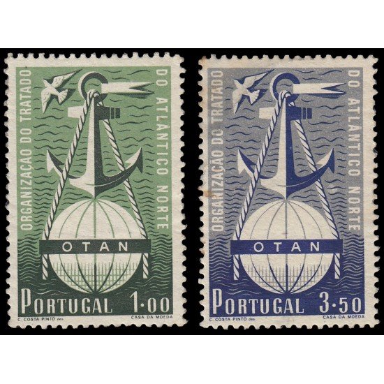 Portugal 760/61 1952 3 aniv. Organización Tratado del Atlántico Norte OTAN MH Portugal 760/61 1952 3 aniv. Organización Tratado del Atlántico Norte OTAN MH