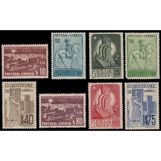 Portugal 608/15 1940 800 aniv. de la fundación y 300 aniv. de la restauración de la Nación MH Portugal 608/15 1940 800 aniv. de la fundación y 300 aniv. de la restauración de la Nación MH