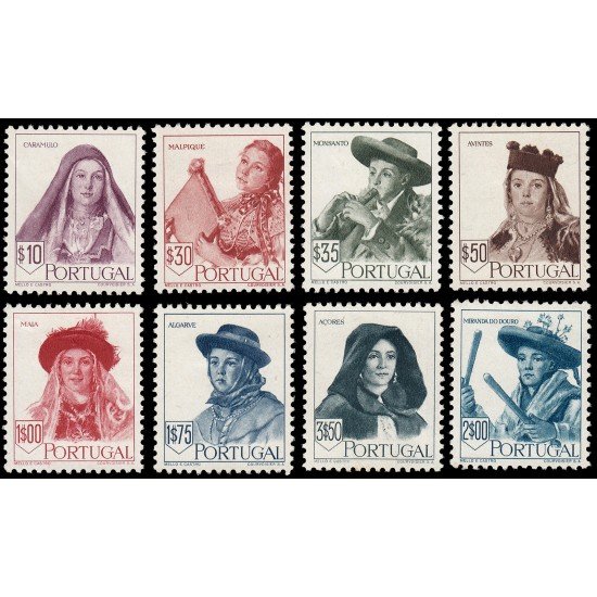 Portugal 688/95 1947 Sombreros Regionales MH Portugal 688/95 1947 Sombreros Regionales MH